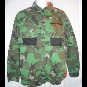 LRG WOLFLAND CAMO LONG SLEEVE WOVEN Shirt Sz.L